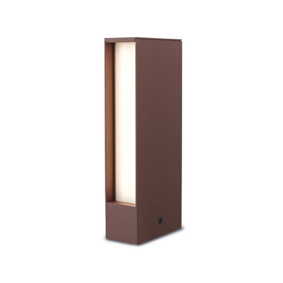 LED Градински фенер ZAMBELIS E256 POST LIGHT ALUMINIUM RUSTY 6W 3000K | Osvetlenieto.bg