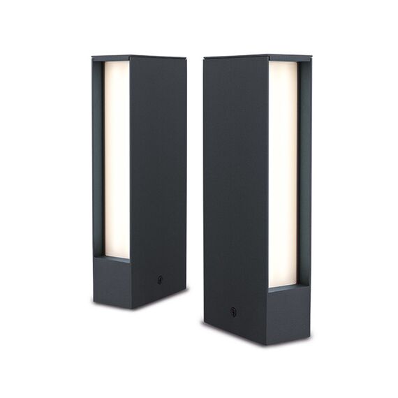 LED Градински фенер ZAMBELIS E257 POST LIGHT ALUMINIUM DRIVER INCLUDED DARK GREY 9W 3000K | Osvetlenieto.bg