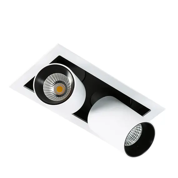 LED Луна за вграждане MERCANTA DOUBLE GL7117-2/ WH+BL Italux 12W 4000K | Osvetlenieto.bg