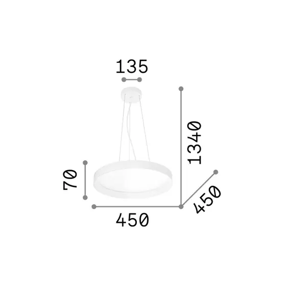 LED Полилей FLY SP D45 276595 Ideal Lux 26W 4000K | Osvetlenieto.bg