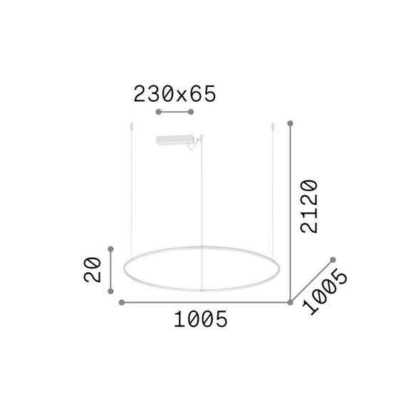 LED Полилей HULAHOOP SP D100 258751 Ideal Lux 50W 3000K | Osvetlenieto.bg LED Полилей HULAHOOP SP D100 258751 Ideal Lux 50W 3000K | Osvetlenieto.bg