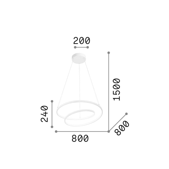 LED Полилей OZ SP D080 ON-OFF OTTONE 3000K 269467 Ideal Lux | Osvetlenieto.bg