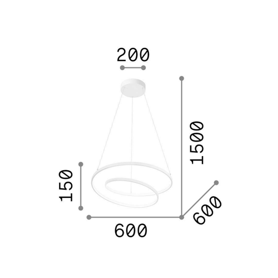 LED Полилей OZ SP D60 BIANCO 253671 Ideal Lux 47W 3000K | Osvetlenieto.bg