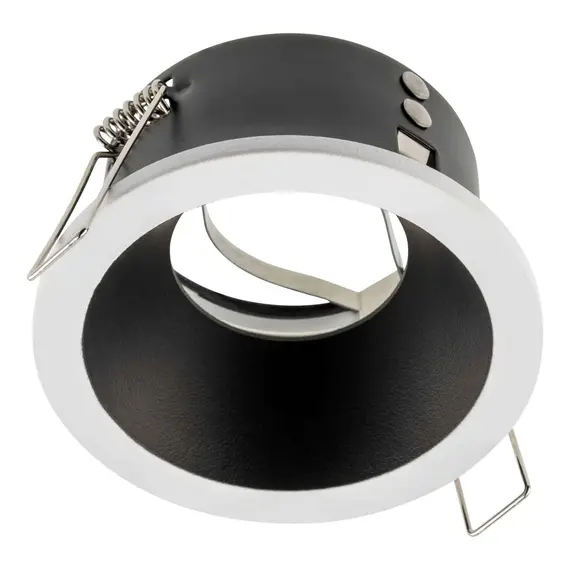 Луна за баня кръгла бяло/черно ELVA IP54 | Osvetlenieto.bg