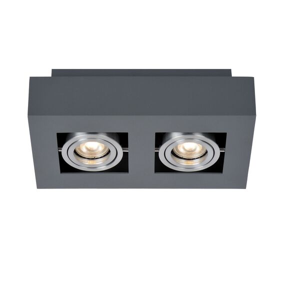 Луна за открит монтаж CASEMIRO IT8002S2-BK/AL Italux 2xGU10 | Osvetlenieto.bg
