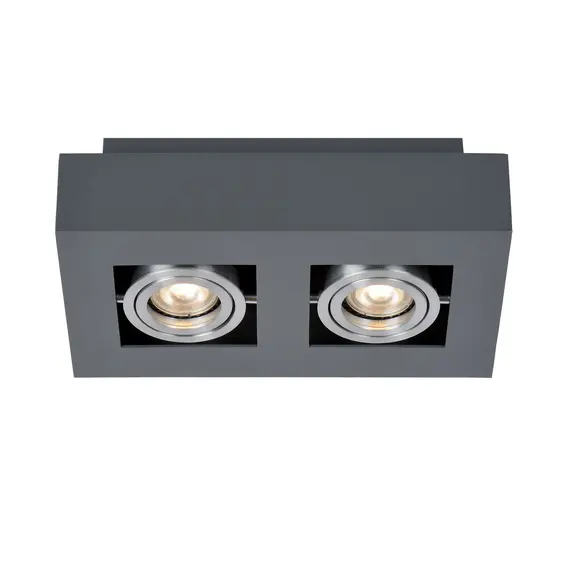 Луна за открит монтаж CASEMIRO IT8002S2-BK/AL Italux 2xGU10 | Osvetlenieto.bg