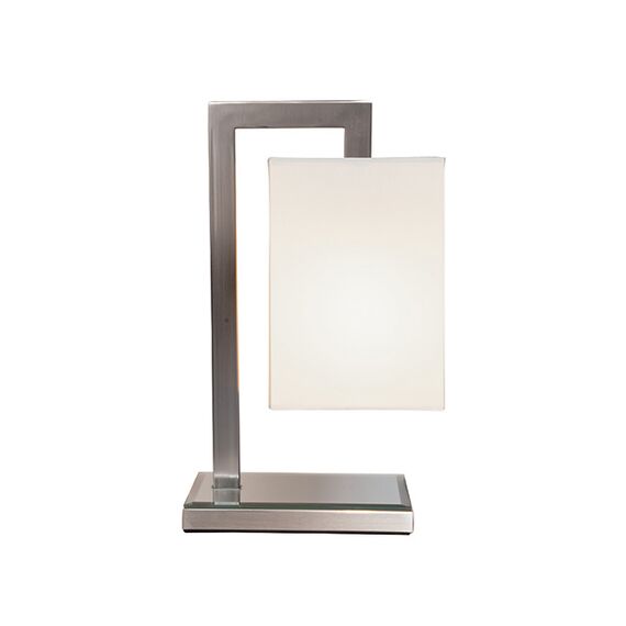 Насатолна лампа ZAMBELIS H11-WH TABLE LAMP CHROME MATT-WHITE SHADE 1xE27 | Osvetlenieto.bg