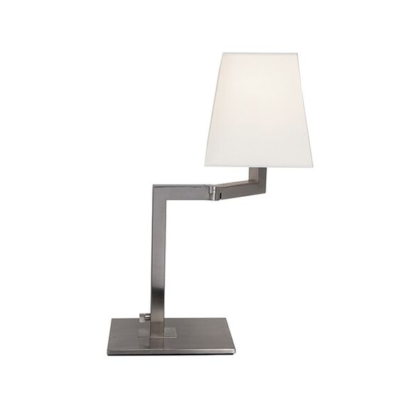 Настплна лампа ZAMBELIS H06-WH TABLE LAMP CHROME MATT-WHITE SHADE 1xE27 | Osvetlenieto.bg