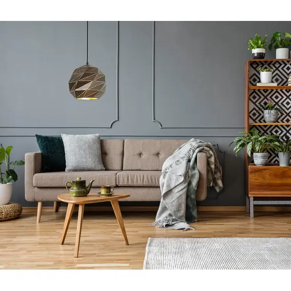 Пендел PALERMO PND-2424-1L-GR+GD Italux 1xE27 | Osvetlenieto.bg