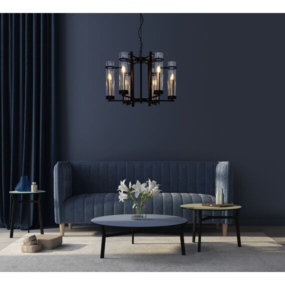 Полилей ASPEN PND-31186-6A-BL Italux 6xE14 | Osvetlenieto.bg