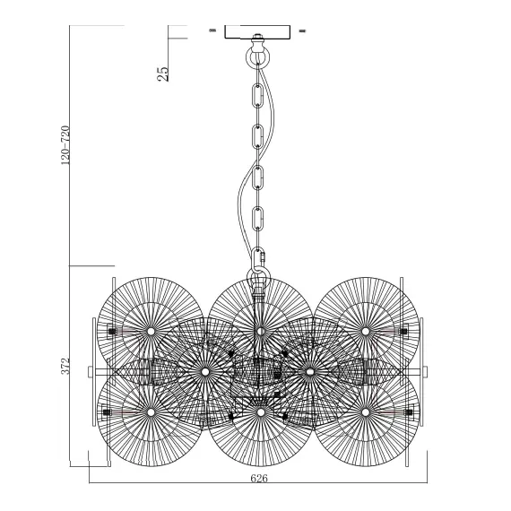 Полилей Aster MOD007PL-08G Maytoni 8xE14 | Osvetlenieto.bg
