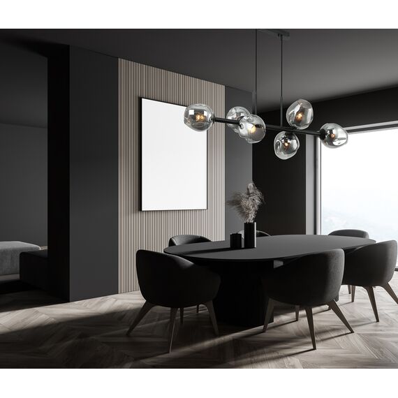 Полилей BORGO PND-30843-6 BK+SG Italux 6xE27 | Osvetlenieto.bg