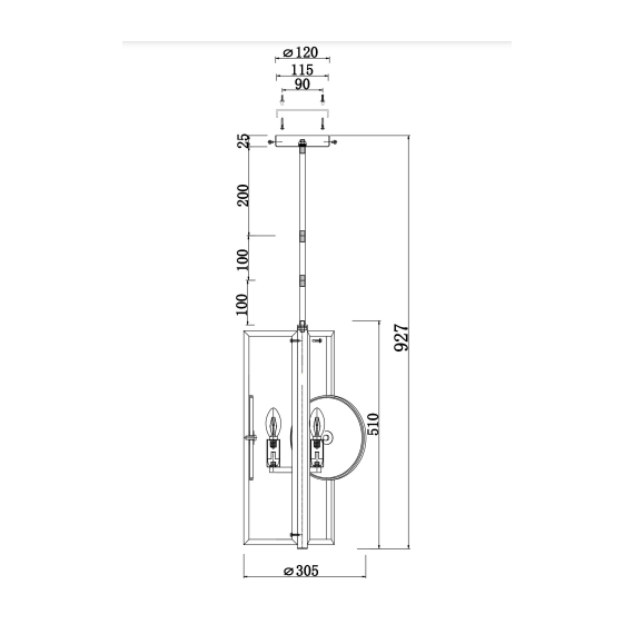 Полилей Marmo MOD099PL-03G Maytoni 3xE14 | Osvetlenieto.bg