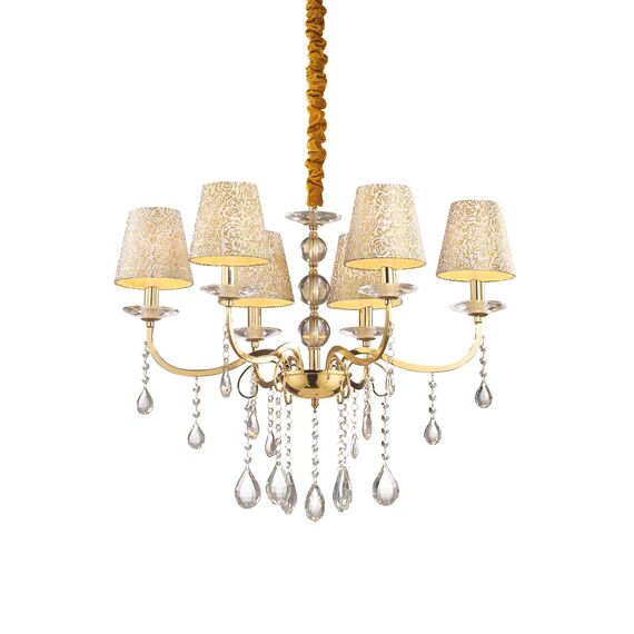 Полилей PANTHEON SP6 ORO 088068 Ideal Lux 6xE14 | Osvetlenieto.bg