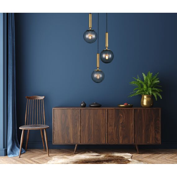 Полилей RAVENA PND-2324-3A BRO+SG Italux 3xE27 | Osvetlenieto.bg