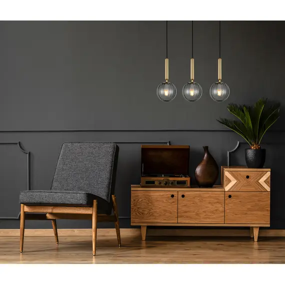 Полилей RAVENA PND-2324-3L BRO+SG Italux 3xE27 | Osvetlenieto.bg