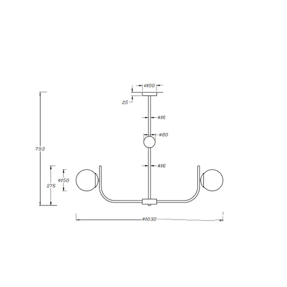 Полилей Rendez-vous MOD109PL-08BS Maytoni 8xE14 | Osvetlenieto.bg