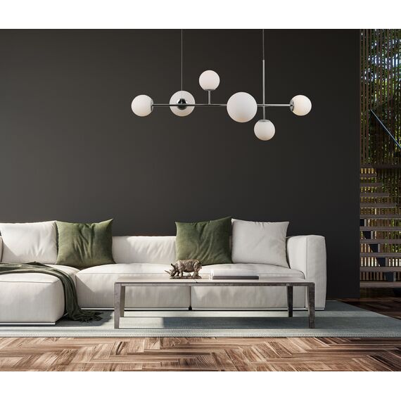 Полилей VAILANTE PND-31221-6B-CH Italux 3xE27+3xE14 | Osvetlenieto.bg Полилей VAILANTE PND-31221-6B-CH Italux 3xE27+3xE14 | Osvetlenieto.bg