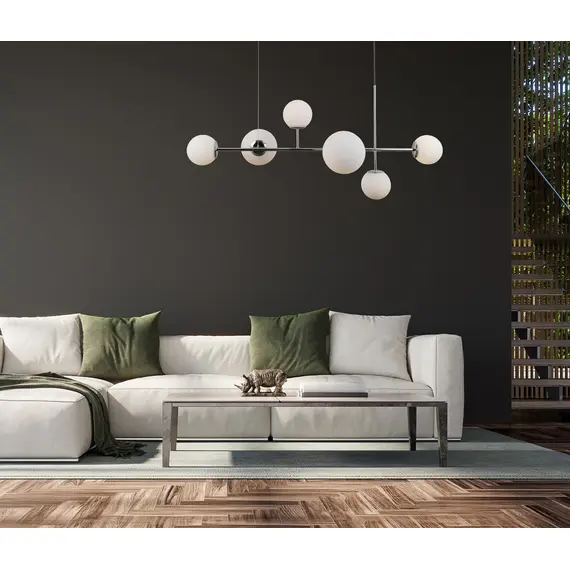 Полилей VAILANTE PND-31221-6B-CH Italux 3xE27+3xE14 | Osvetlenieto.bg