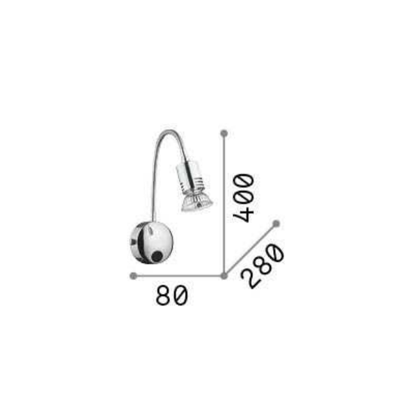 Аплик FLEX AP1 CROMO 000305 Ideal Lux 1xGU10 | Osvetlenieto.bg