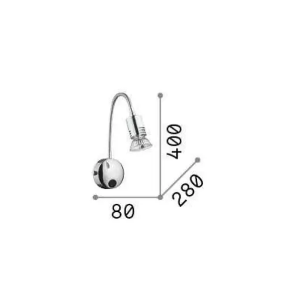 Аплик FLEX AP1 CROMO 000305 Ideal Lux 1xGU10 | Osvetlenieto.bg