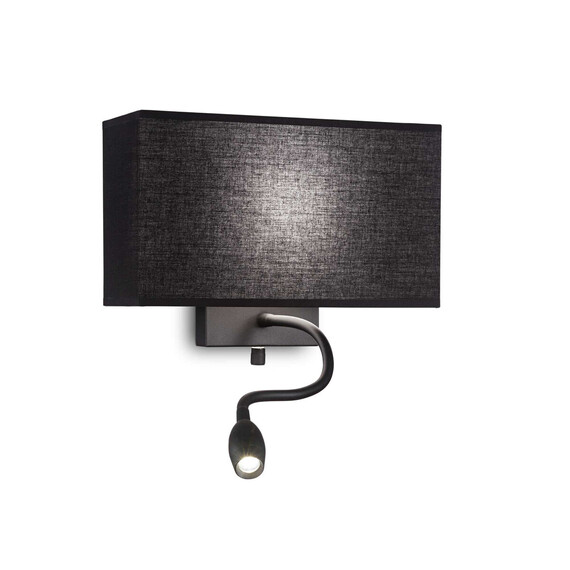 Аплик HOTEL AP2 TOTALE NERO 215709 Ideal Lux 2xE27/LED | Osvetlenieto.bg