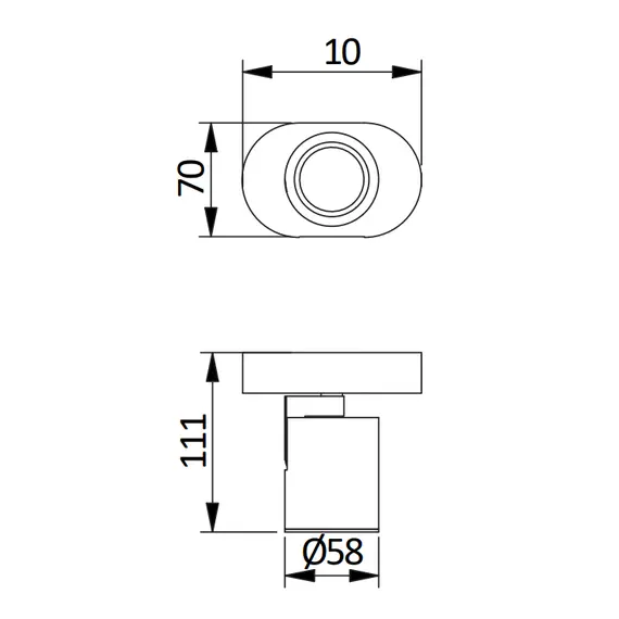 Черен спот BLINK GTV 1xGU10 | Osvetlenieto.bg