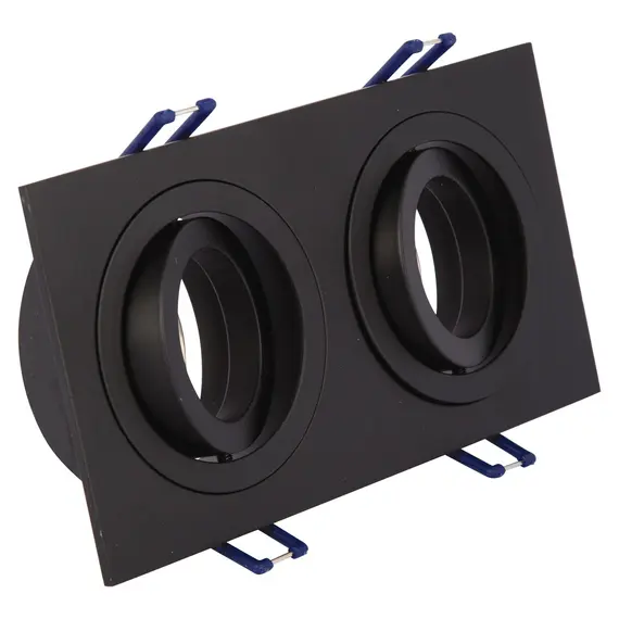 Черна двойна луна за вграждане VK/03014G/2/B 2xGU10 | Osvetlenieto.bg