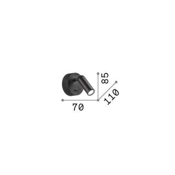 LED Аплик BEAN AP ROUND BIANCO 260600 Ideal Lux | Osvetlenieto.bg