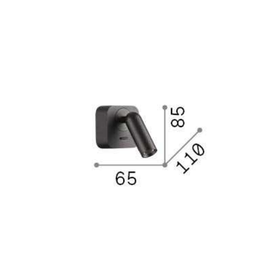 LED Аплик BEAN AP SQUARE NERO 260655 Ideal Lux | Osvetlenieto.bg