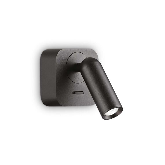 LED Аплик BEAN SQUARE AP NERO 260655 Ideal Lux 3.5W 3000K | Osvetlenieto.bg