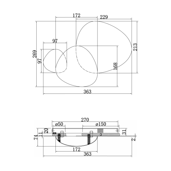 LED Аплик Jack-stone MOD314WL-L8G3K Maytoni 8W 3000K | Osvetlenieto.bg