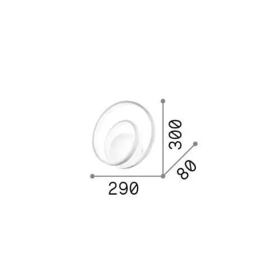 LED Аплик OZ AP BIANCO 253695 Ideal Lux 30W 3000K | Osvetlenieto.bg