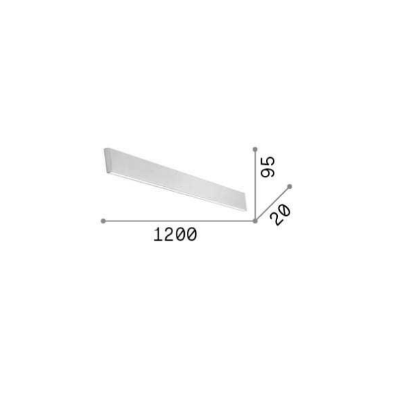 LED Аплик STEEL AP2 D20 BI-EMISSION WIDE 4000K BIANCO 268095 Ideal Lux | Osvetlenieto.bg