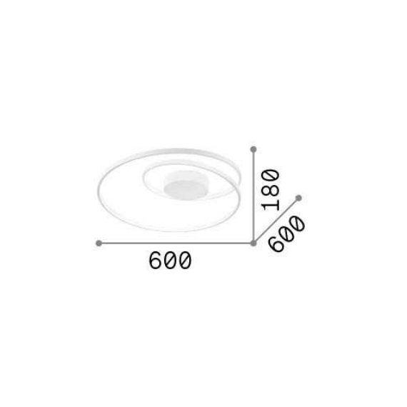 LED Плафон OZ PL D060 ON-OFF BIANCO 3000K 253688 Ideal Lux | Osvetlenieto.bg