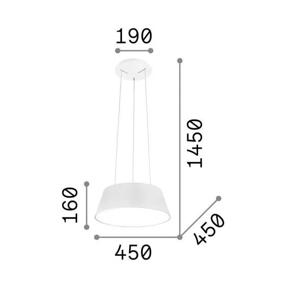 LED Полилей CLOE SP CROMO 269795 Ideal Lux 43W 3000K | Osvetlenieto.bg