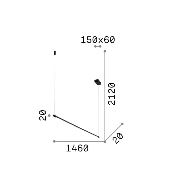 LED Полилей YOKO SP BIANCO 258898 Ideal Lux 17W 3000K | Osvetlenieto.bg