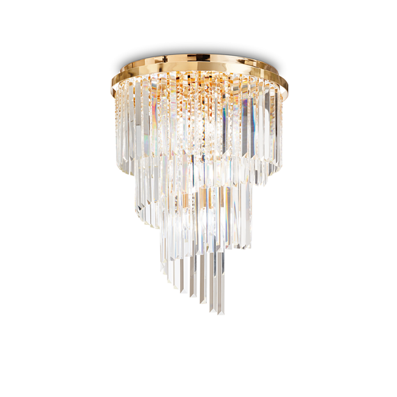Плафон CARLTON PL12 ORO 213507 Ideal Lux 12xE14 | Osvetlenieto.bg