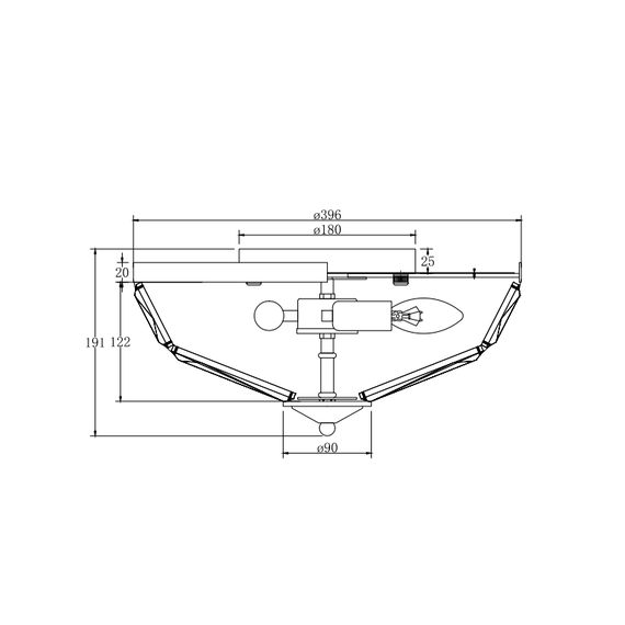 Плафон Facet MOD094CL-04G Maytoni 4xE14 | Osvetlenieto.bg