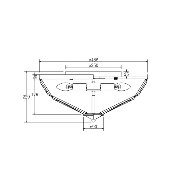 Плафон Facet MOD094CL-06G Maytoni 6xE14 | Osvetlenieto.bg