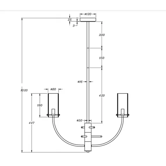 Полилей Arco MOD223PL-06BS Maytoni 6xG9 | Osvetlenieto.bg