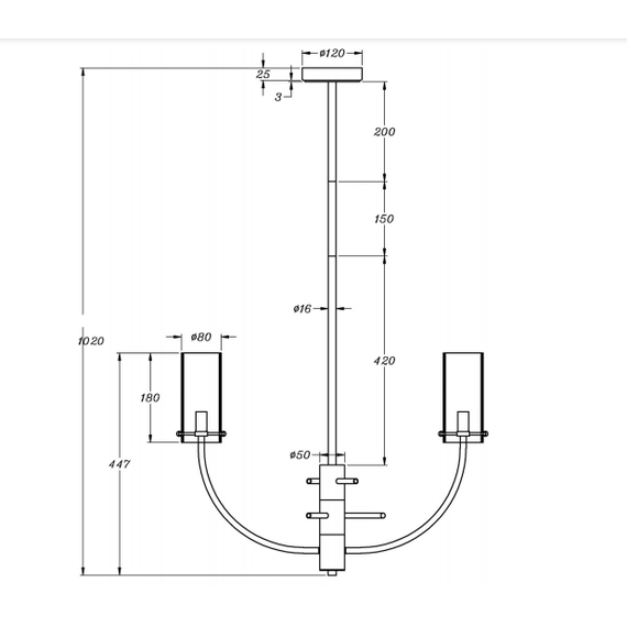 Полилей Arco MOD223PL-06BS Maytoni 6xG9 | Osvetlenieto.bg