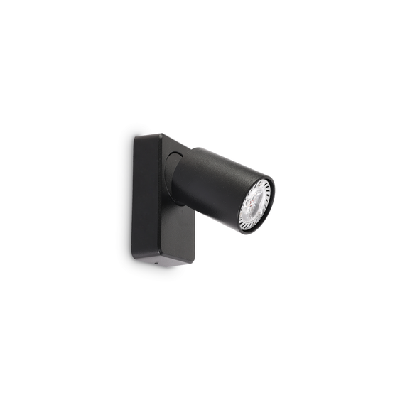 Спот RUDY AP1 ROUND NERO 229010 Ideal Lux 1xGU10 | Osvetlenieto.bg