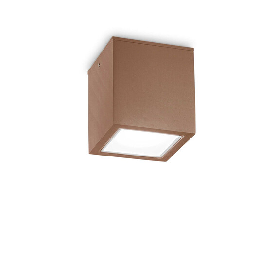 Външен плафон TECHO PL1 D15 SQUARE COFFEE 251547 Ideal Lux 1xGU10 IP54 | Osvetlenieto.bg
