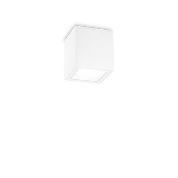 Външен плафон TECHO PL1 D09 SQUARE BIANCO 251561 Ideal Lux 1xGU10 IP54 | Osvetlenieto.bg