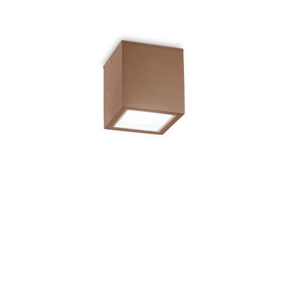 Външен плафон TECHO PL1 D09 SQUARE COFFEE 251592 Ideal Lux 1xGU10 IP54 | Osvetlenieto.bg