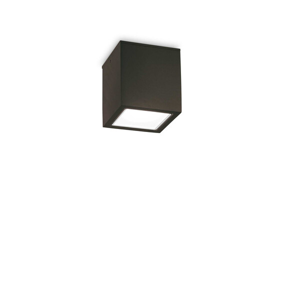 Външен плафон TECHO PL1 D09 SQUARE NERO 251578 Ideal Lux 1xGU10 IP54 | Osvetlenieto.bg
