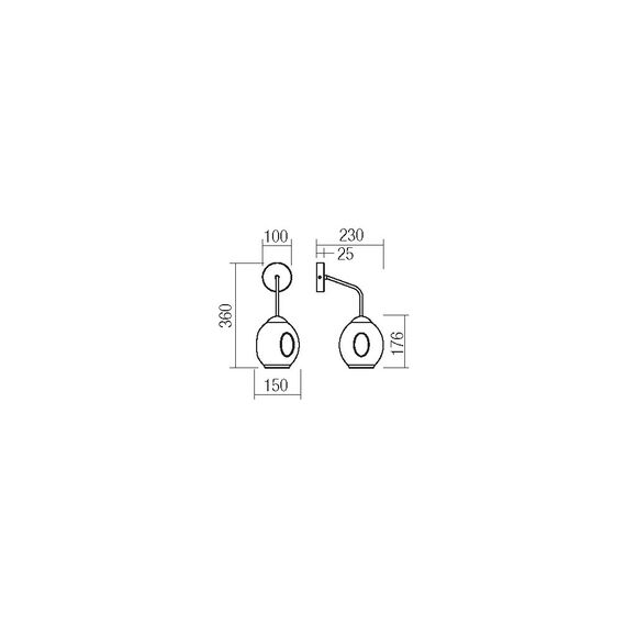 Аплик PIERCE 01-2617 Smarter 1xE27 | Osvetlenieto.bg