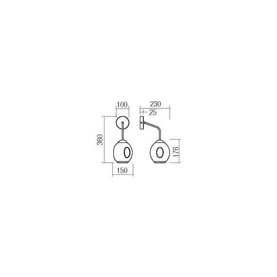 Аплик PIERCE 01-2618 Smarter 1xE27 | Osvetlenieto.bg