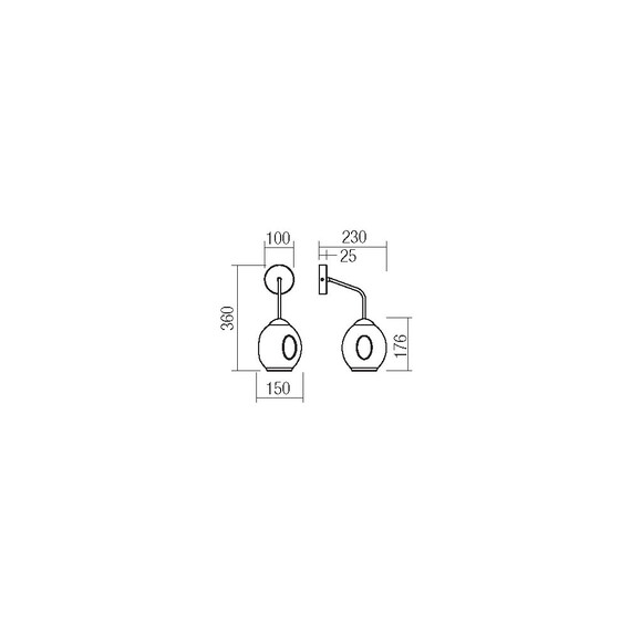 Аплик PIERCE 01-2618 Smarter 1xE27 | Osvetlenieto.bg